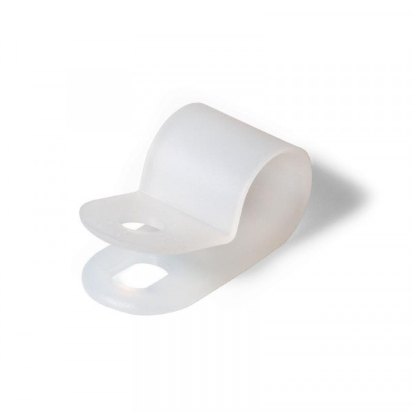 Скоба кабельная СНК-20 Белая (100шт) (Fortisflex)