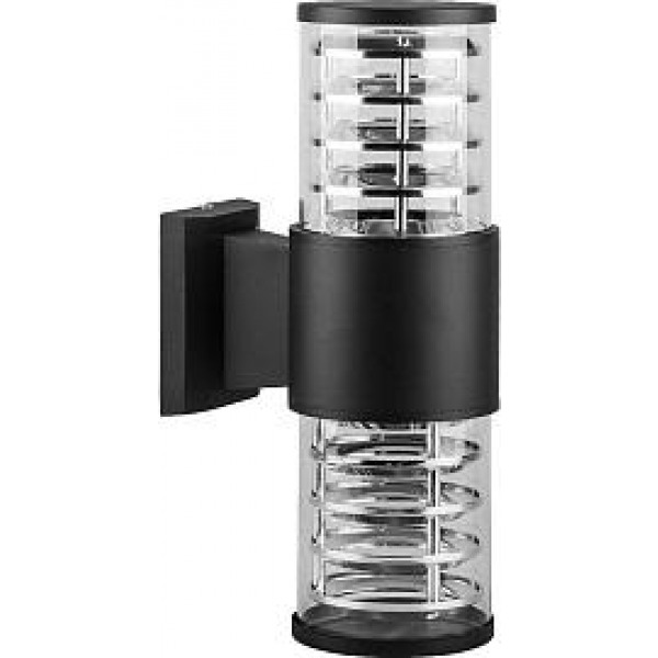 Светильник сад/парковый  НБУ-60Вт (вверх/низ-круглый) В СТЕКЛЕ (черный)  Е27 (DH 0802) Feron