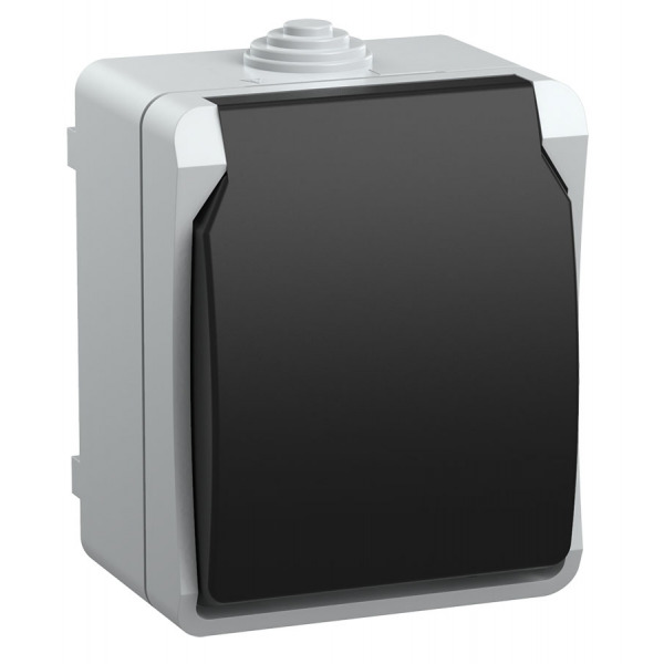 Розетка ФОРС (1-местная) (нр) IEK IP54 +PE с крышкой (РСб20-3-ФСр)