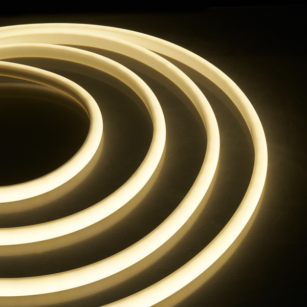 Лента LED неоновая термостойкая (3000K) (180Led/1м.п-14,4W/1M) (5 метров) 12В IP68(Feron)