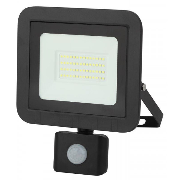 Прожектор LED (с Датч/Движ) ДО-50Вт (черный) 4250Лм (6500к) IP65 Jazzway
