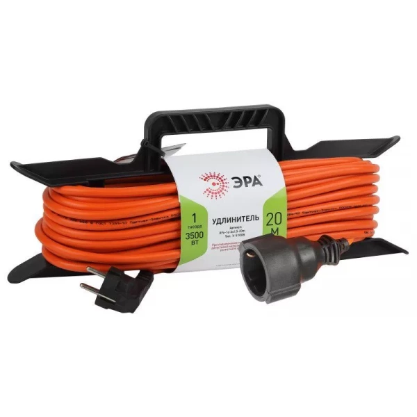 ЭРА Удлинитель силовой (на рамке) 3х1,5 20 м (IP44) UFx-1e-3x1.5-20m