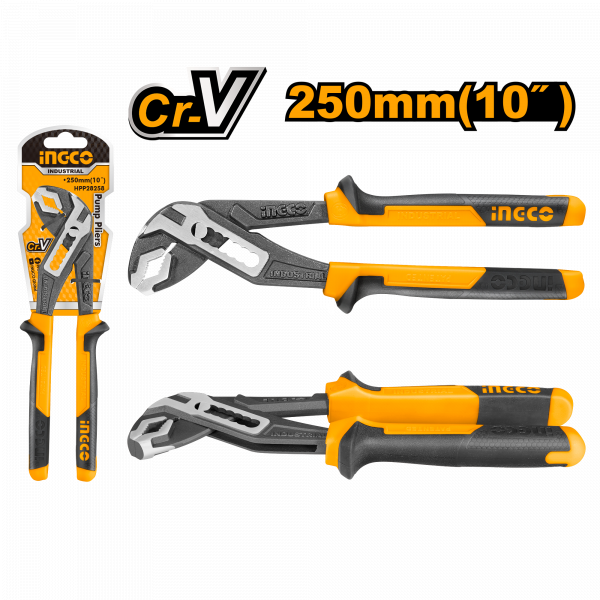 Клещи универсальные переставные 250 мм Industrial Cr-V (HPP28258) INGCO
