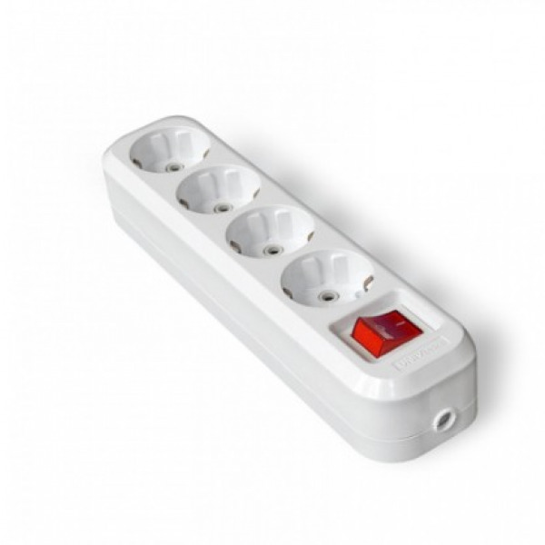 Колодка удлинителя с выключателем (4 поста) +PE UNIVersal (S304)