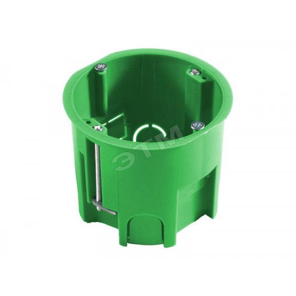 Коробка/распред (вн) (зеленая) металл/лапки(D=68х60мм) HEGEL